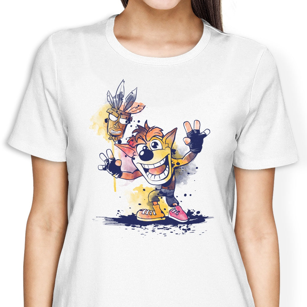 Watercolor Bandicoot Women's Apparel - Adult & Kids T-Shirts, Sweatshirts & Hoodies apparel design preview 2