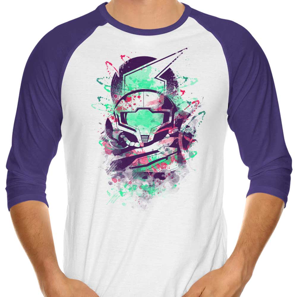 Watercolor Bounty Hunter 3/4 Sleeve Raglan - Adult & Kids T-Shirts, Sweatshirts & Hoodies apparel design preview 1