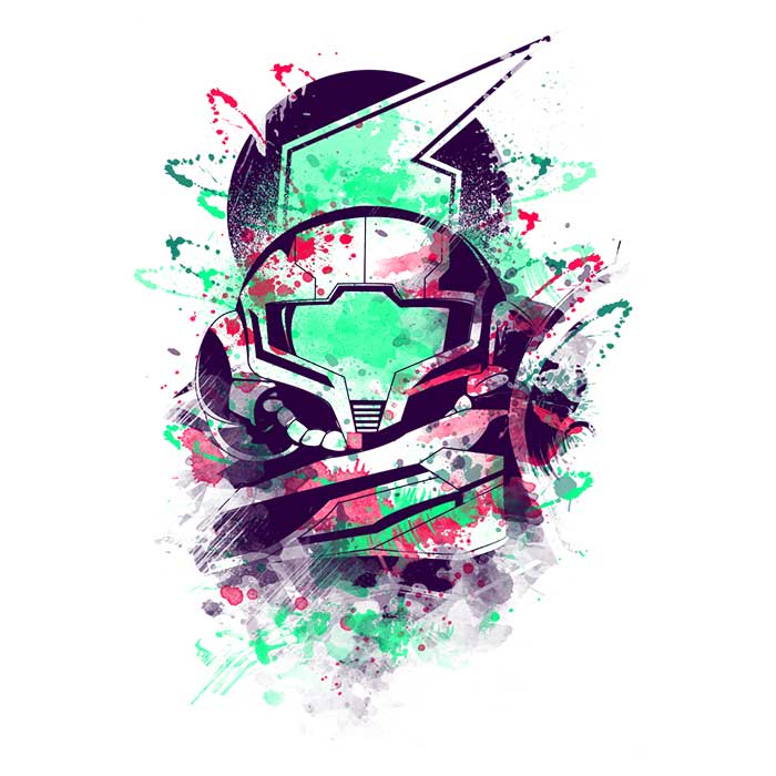 Watercolor Bounty Hunter Men's Apparel - Adult & Kids T-Shirts, Sweatshirts & Hoodies apparel design preview 2