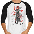 Watercolor Flurry 3/4 Sleeve Raglan - Adult & Kids T-Shirts, Sweatshirts & Hoodies apparel design preview 1