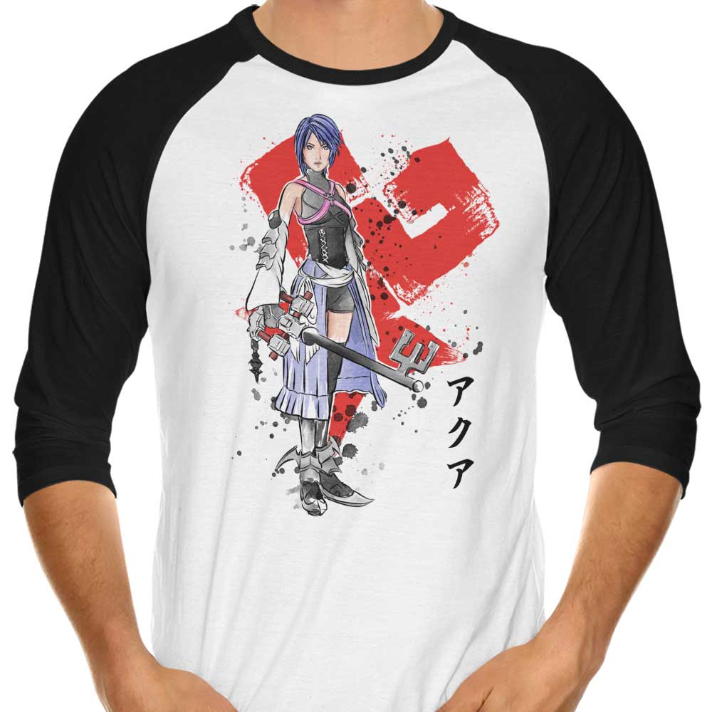 Watercolor Keyblade Master 3/4 Sleeve Raglan - Adult & Kids T-Shirts, Sweatshirts & Hoodies apparel design preview 1