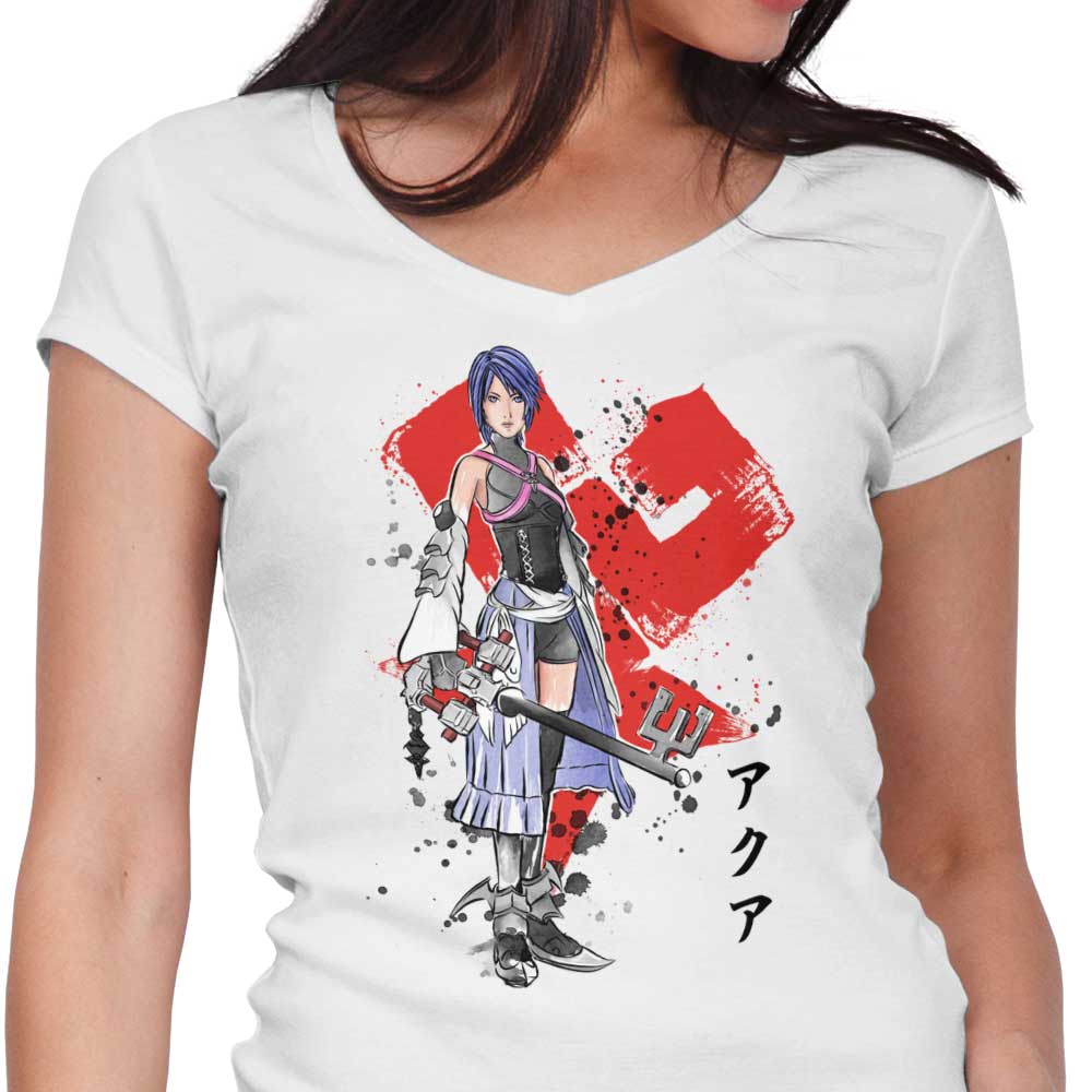 Watercolor Keyblade Master Women's V-Neck - Adult & Kids T-Shirts, Sweatshirts & Hoodies apparel design preview 1