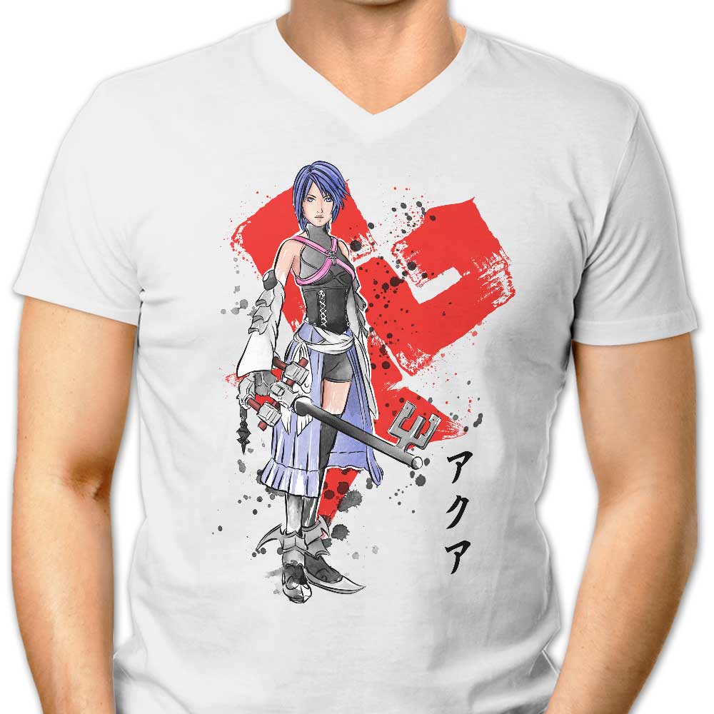 Watercolor Keyblade Master Men's V-Neck - Adult & Kids T-Shirts, Sweatshirts & Hoodies apparel design preview 1