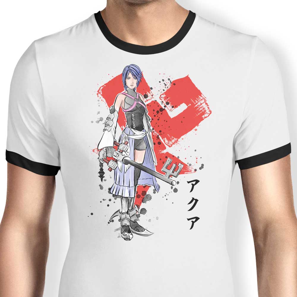 Watercolor Keyblade Master Ringer - Adult & Kids T-Shirts, Sweatshirts & Hoodies apparel design preview 1