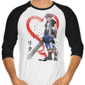 Watercolor Keyblade Wielder 3/4 Sleeve Raglan - Adult & Kids T-Shirts, Sweatshirts & Hoodies apparel design preview 1