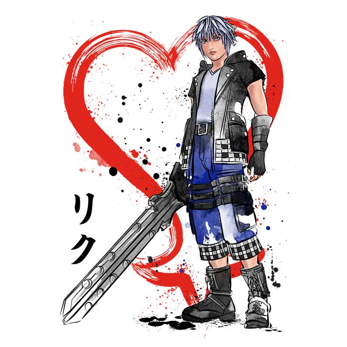 Watercolor Keyblade Wielder Ringer - Adult & Kids T-Shirts, Sweatshirts & Hoodies apparel design preview 2