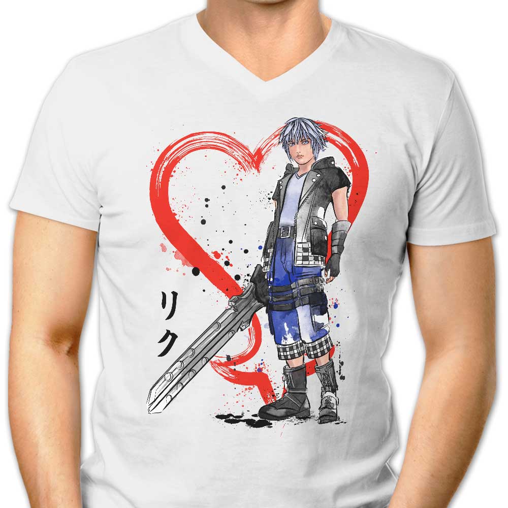 Watercolor Keyblade Wielder Men's V-Neck - Adult & Kids T-Shirts, Sweatshirts & Hoodies apparel design preview 1