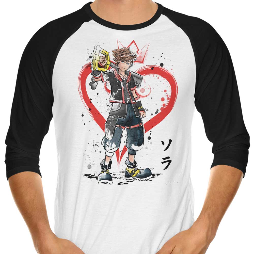 Watercolor Kingdom 3/4 Sleeve Raglan - Adult & Kids T-Shirts, Sweatshirts & Hoodies apparel design preview 1
