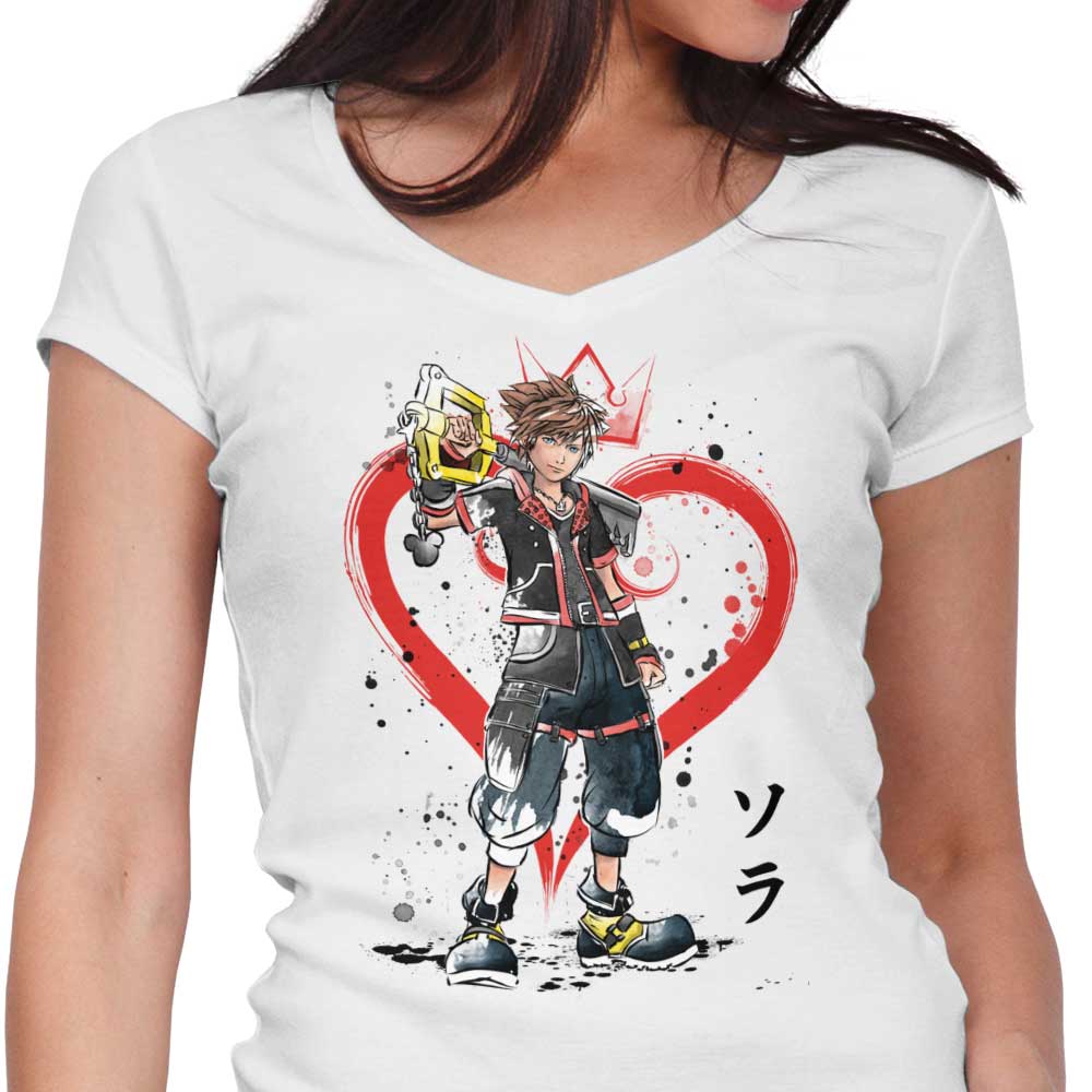 Watercolor Kingdom Women's V-Neck - Adult & Kids T-Shirts, Sweatshirts & Hoodies apparel design preview 1