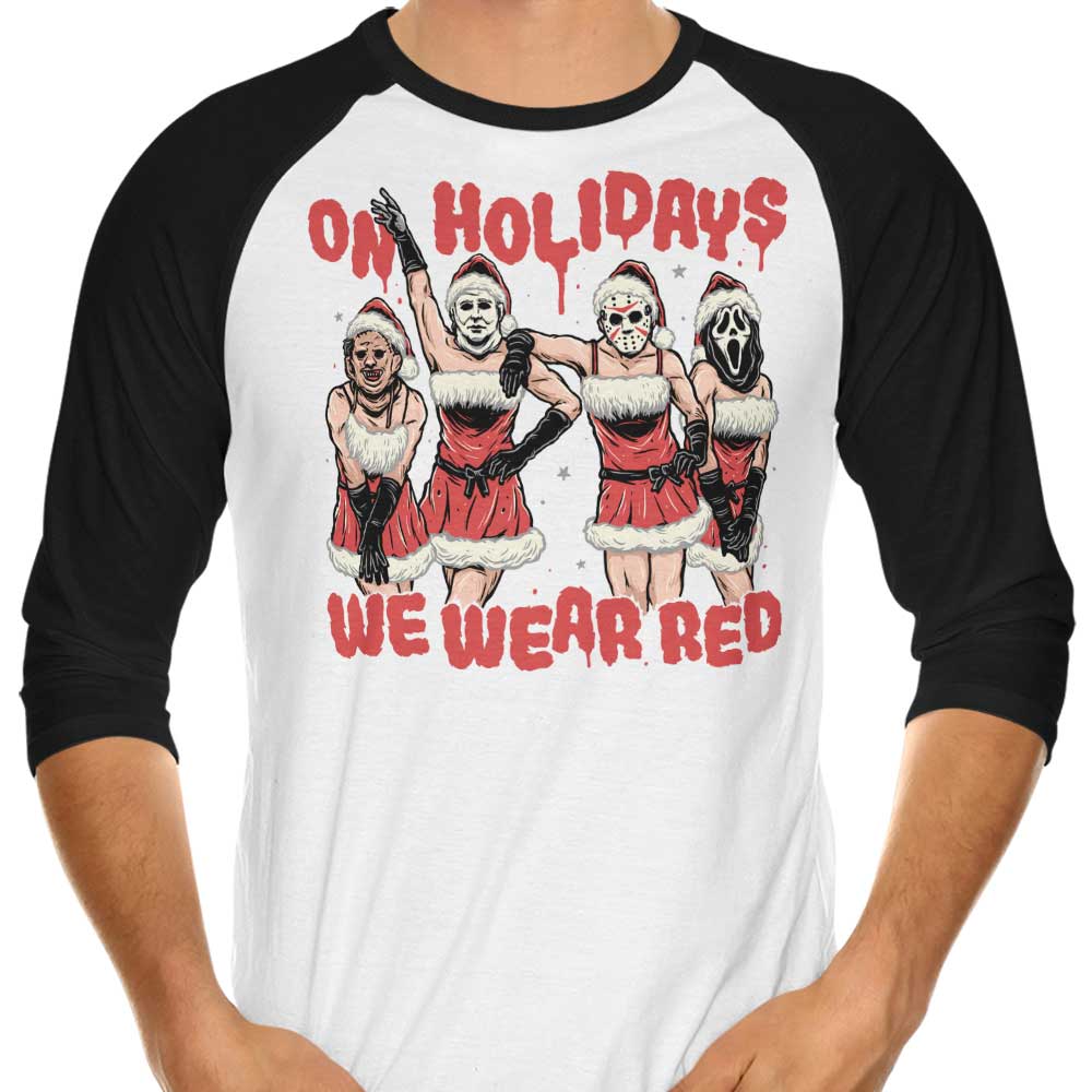 We Wear Red 3/4 Sleeve Raglan - Adult & Kids T-Shirts, Sweatshirts & Hoodies apparel design preview 1