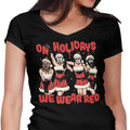 We Wear Red Women's V-Neck - Adult & Kids T-Shirts, Sweatshirts & Hoodies apparel design preview 1