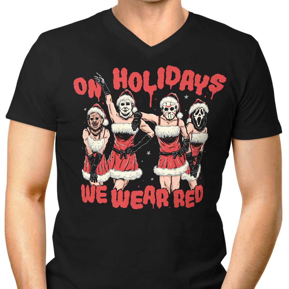 We Wear Red Men's V-Neck - Adult & Kids T-Shirts, Sweatshirts & Hoodies apparel design preview 1