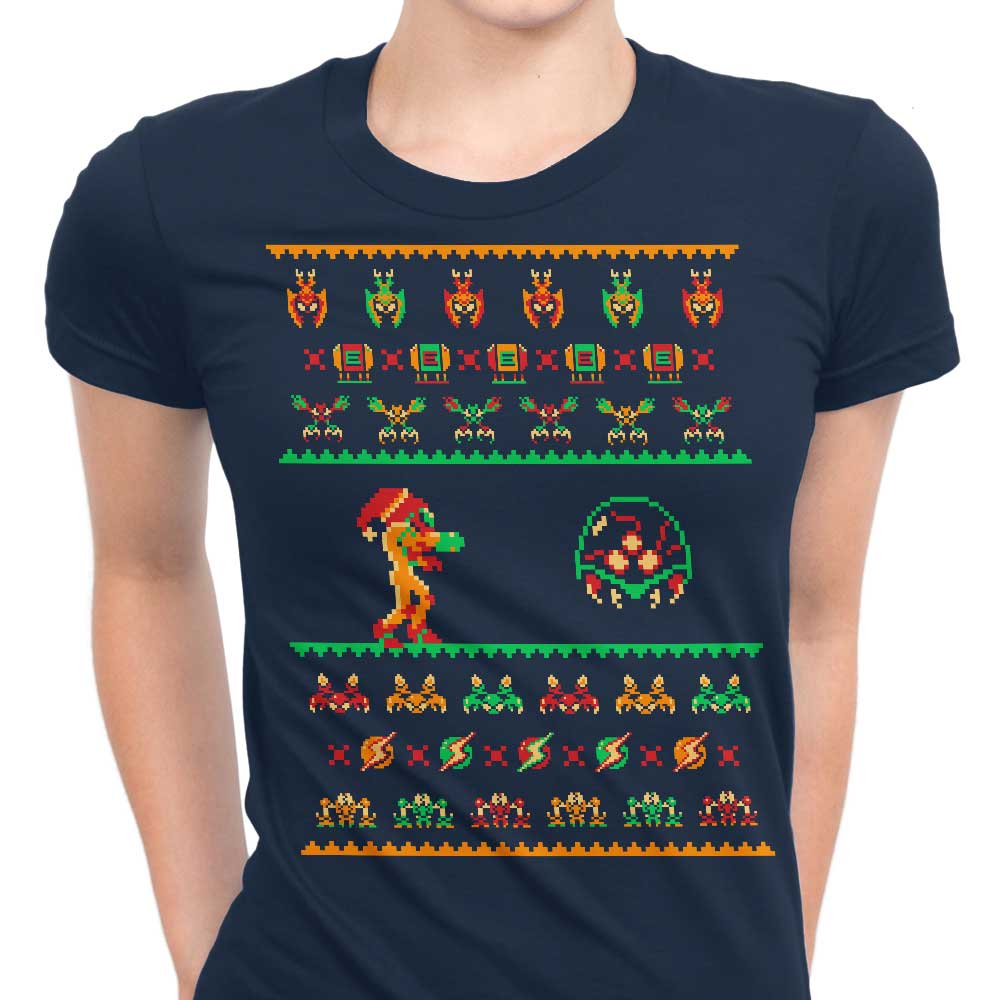 We Wish You a Metroid Christmas Women's Apparel - Adult & Kids T-Shirts, Sweatshirts & Hoodies apparel design preview 1