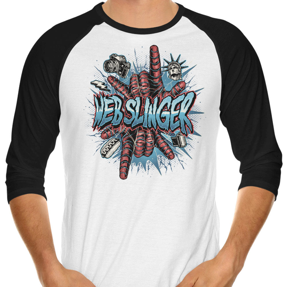 Web Slinger 3/4 Sleeve Raglan - Adult & Kids T-Shirts, Sweatshirts & Hoodies apparel design preview 1