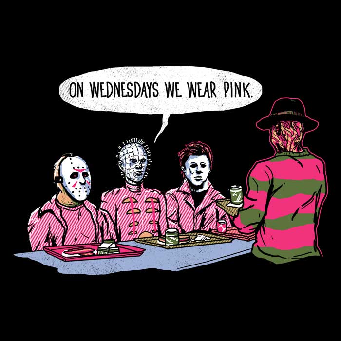 Wednesdays We Wear Pink Coasters - Adult & Kids T-Shirts, Sweatshirts & Hoodies apparel design preview 1