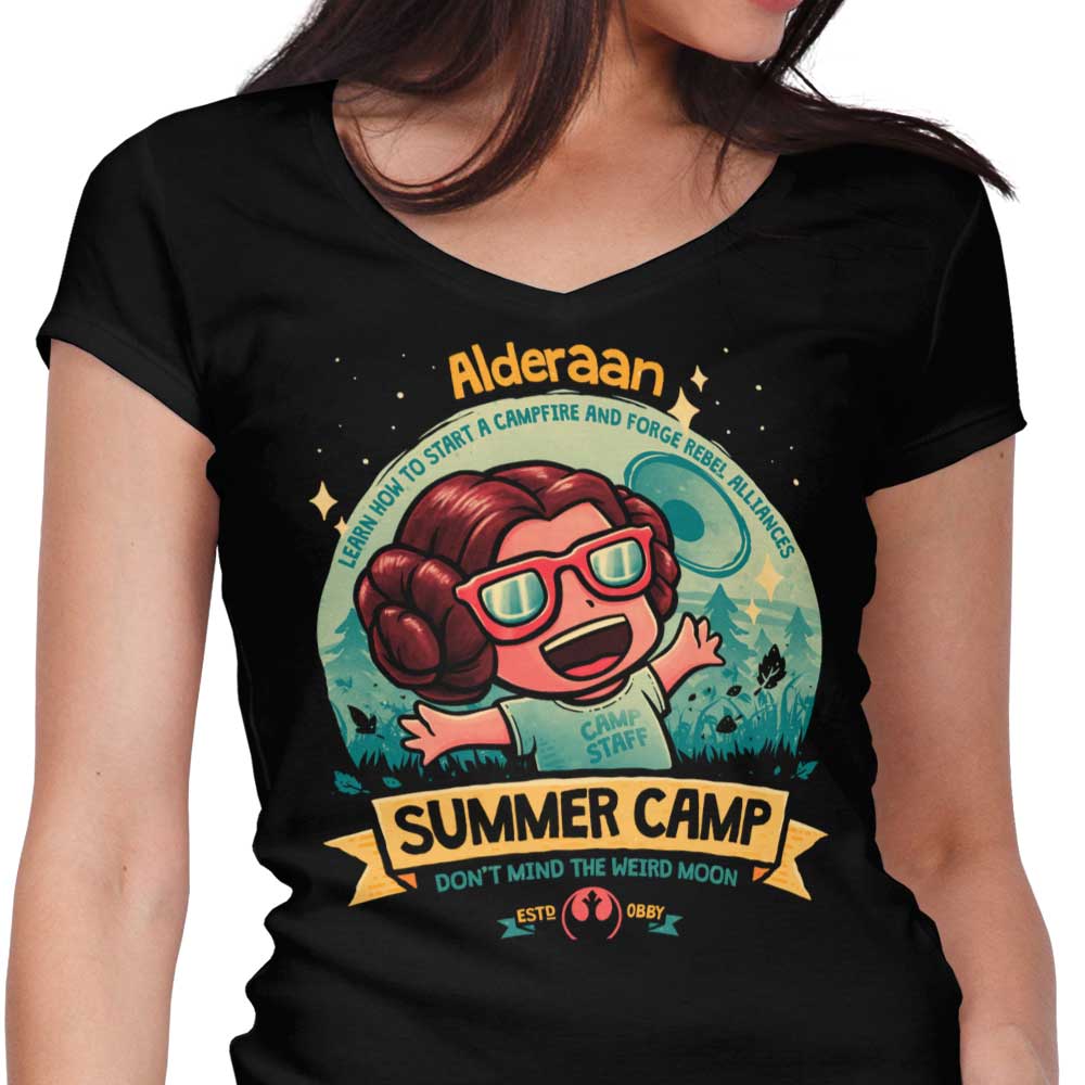 Weird Moon Summer Camp Women's V-Neck - Adult & Kids T-Shirts, Sweatshirts & Hoodies apparel design preview 1