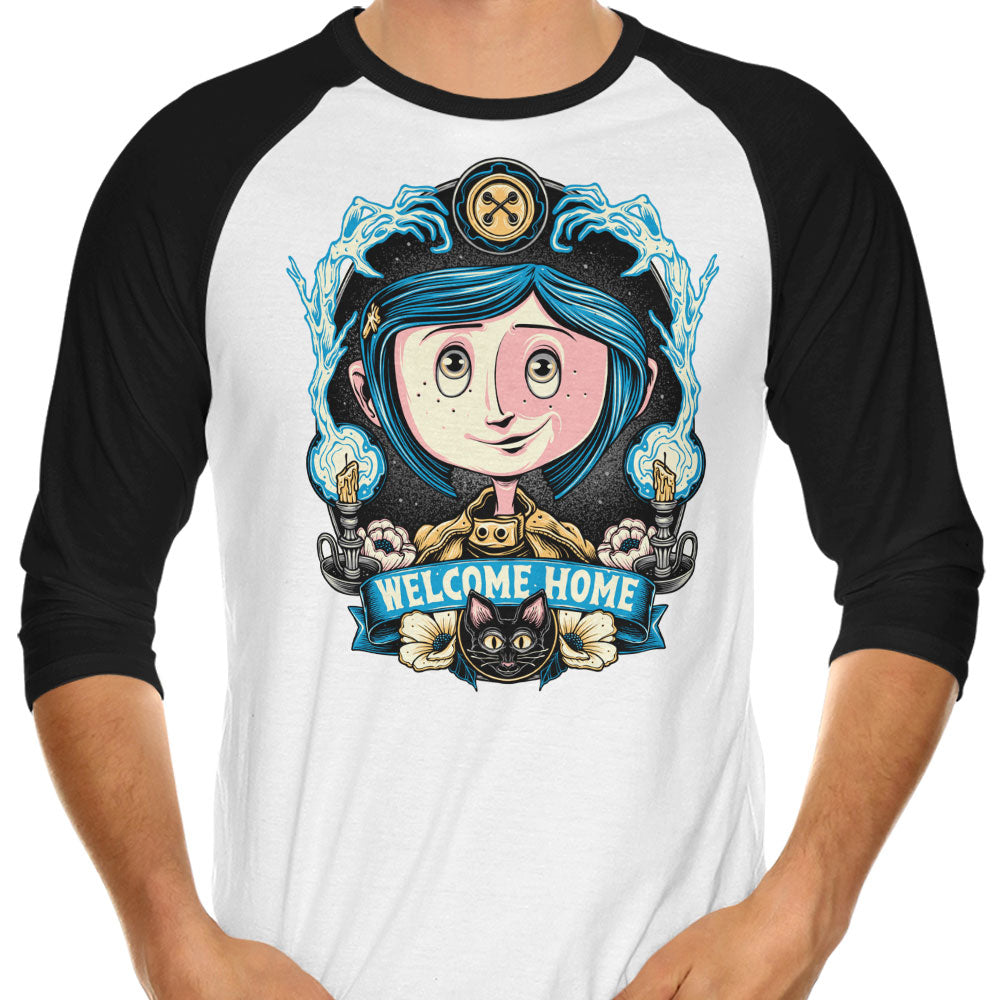 Welcome Home 3/4 Sleeve Raglan - Adult & Kids T-Shirts, Sweatshirts & Hoodies apparel design preview 1