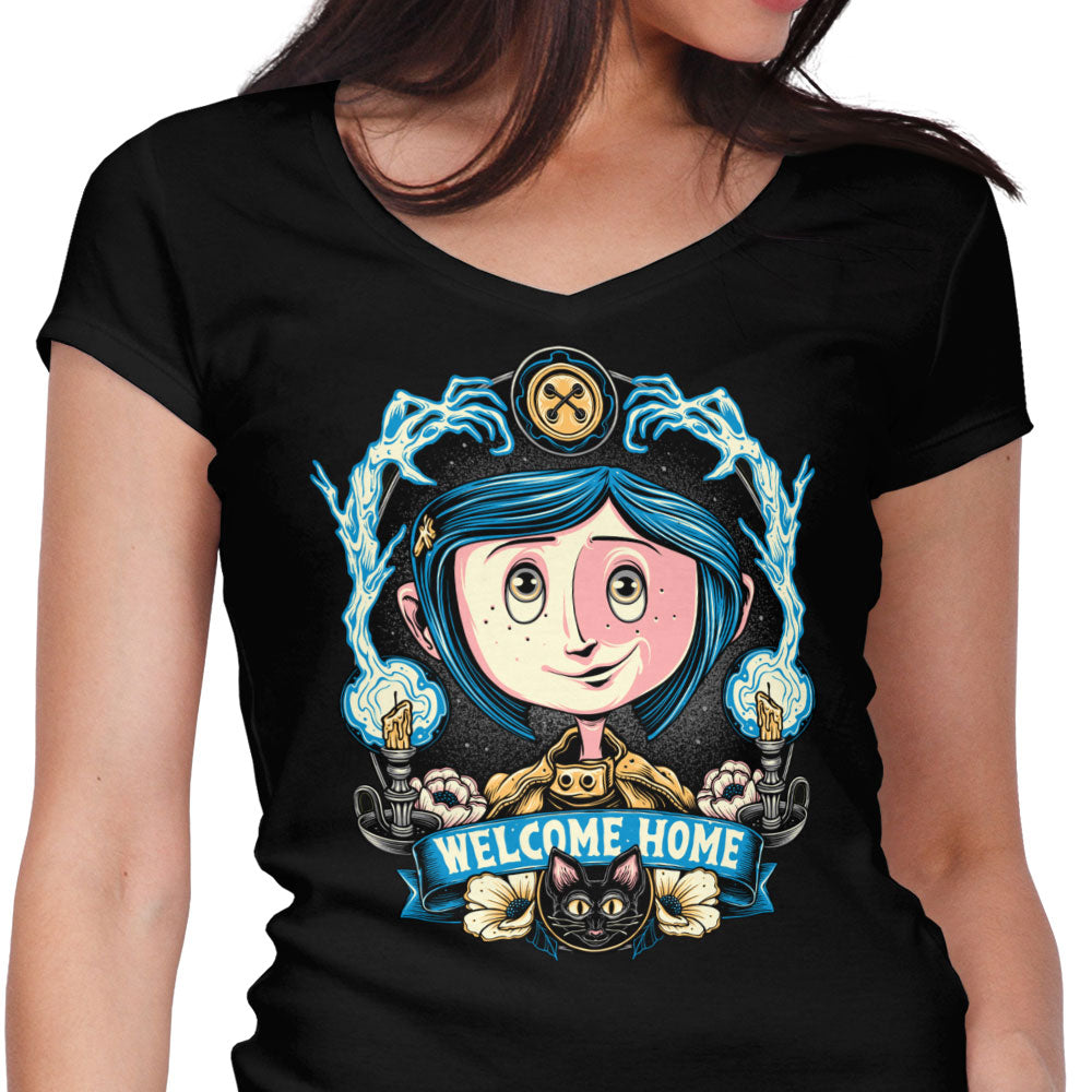 Welcome Home Women's V-Neck - Adult & Kids T-Shirts, Sweatshirts & Hoodies apparel design preview 1