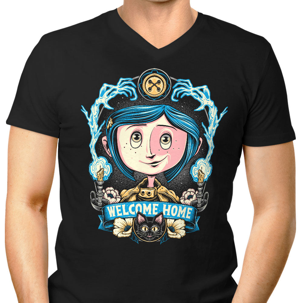 Welcome Home Men's V-Neck - Adult & Kids T-Shirts, Sweatshirts & Hoodies apparel design preview 1