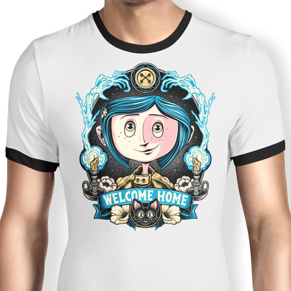 Welcome Home Ringer - Adult & Kids T-Shirts, Sweatshirts & Hoodies apparel design preview 1