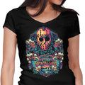 Welcome to Camp Crystal Lake Women's V-Neck - Adult & Kids T-Shirts, Sweatshirts & Hoodies apparel design preview 1