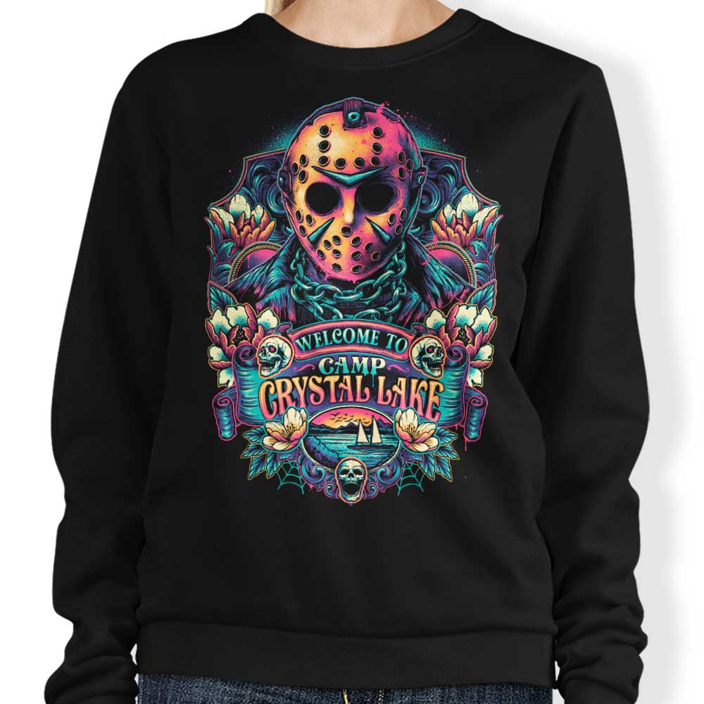 Welcome to Camp Crystal Lake - Adult & Kids T-Shirts, Sweatshirts & Hoodies apparel design preview 1