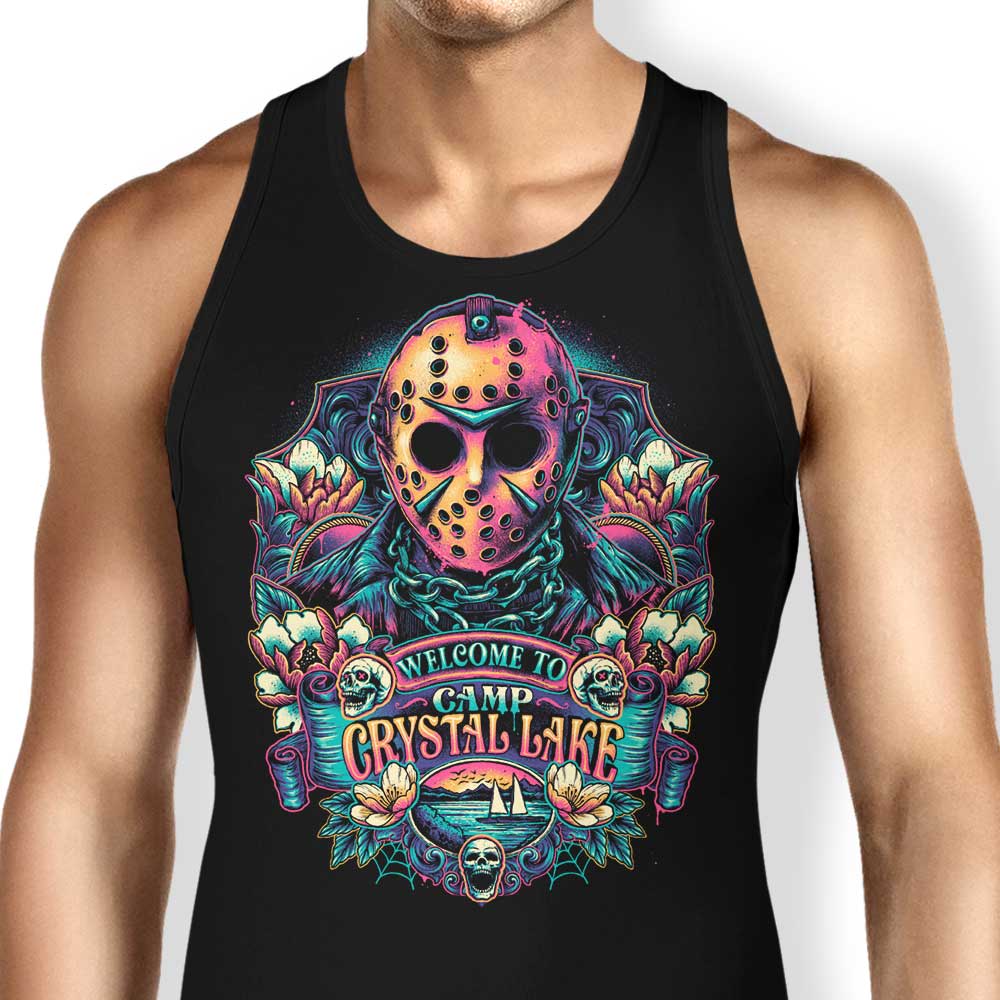 Welcome to Camp Crystal Lake Tank Top - Adult & Kids T-Shirts, Sweatshirts & Hoodies apparel design preview 1