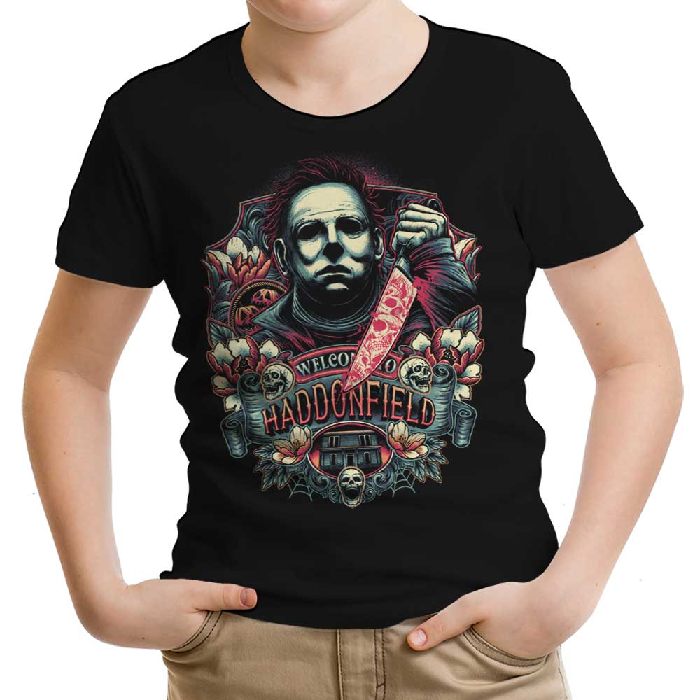 Welcome to Haddonfield Youth Apparel - Adult & Kids T-Shirts, Sweatshirts & Hoodies apparel design preview 1