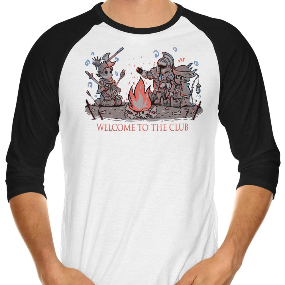 Welcome to the Club 3/4 Sleeve Raglan - Adult & Kids T-Shirts, Sweatshirts & Hoodies apparel design preview 1