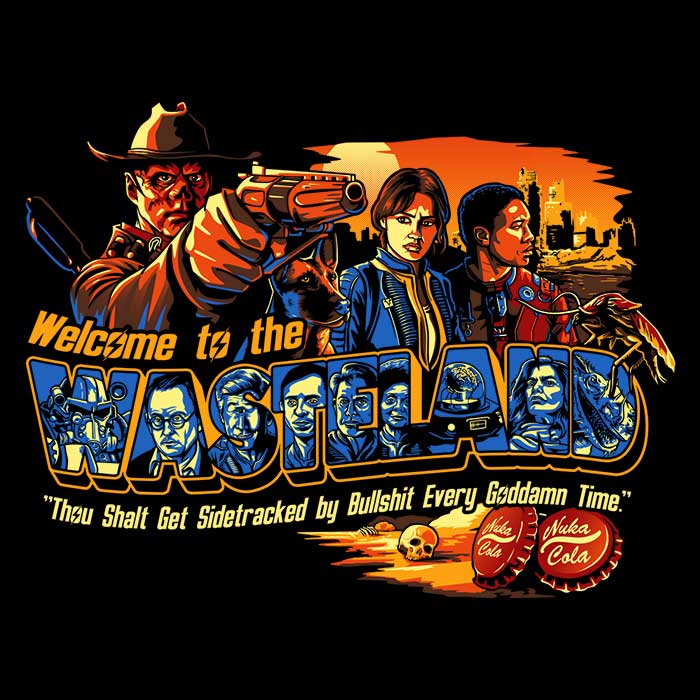 Welcome to the Wasteland Men's V-Neck - Adult & Kids T-Shirts, Sweatshirts & Hoodies apparel design preview 2