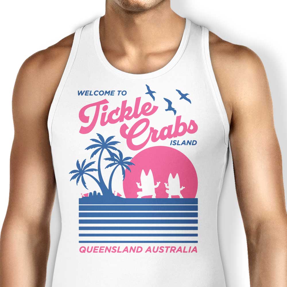 Welcome to Tickle Crabs Island Tank Top - Adult & Kids T-Shirts, Sweatshirts & Hoodies apparel design preview 1