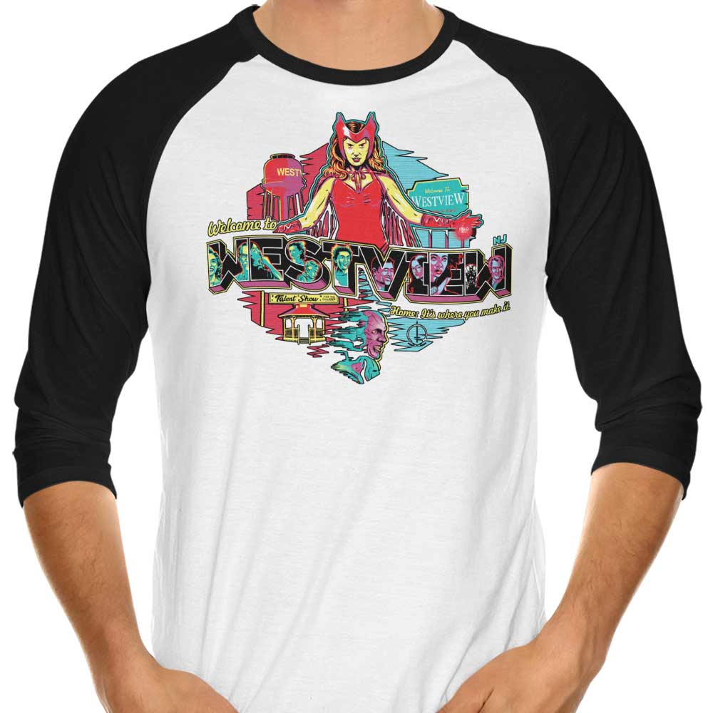 Welcome to Westview 3/4 Sleeve Raglan - Adult & Kids T-Shirts, Sweatshirts & Hoodies apparel design preview 1