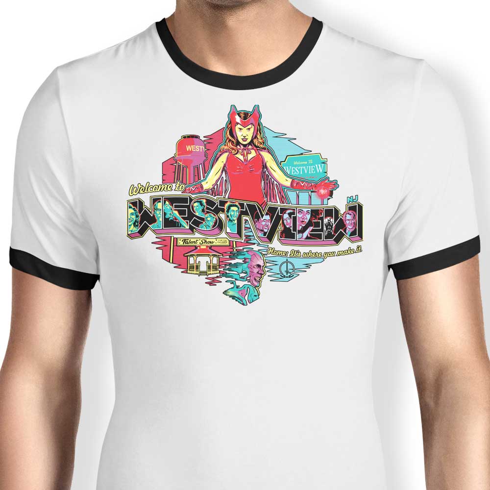 Welcome to Westview Ringer - Adult & Kids T-Shirts, Sweatshirts & Hoodies apparel design preview 1