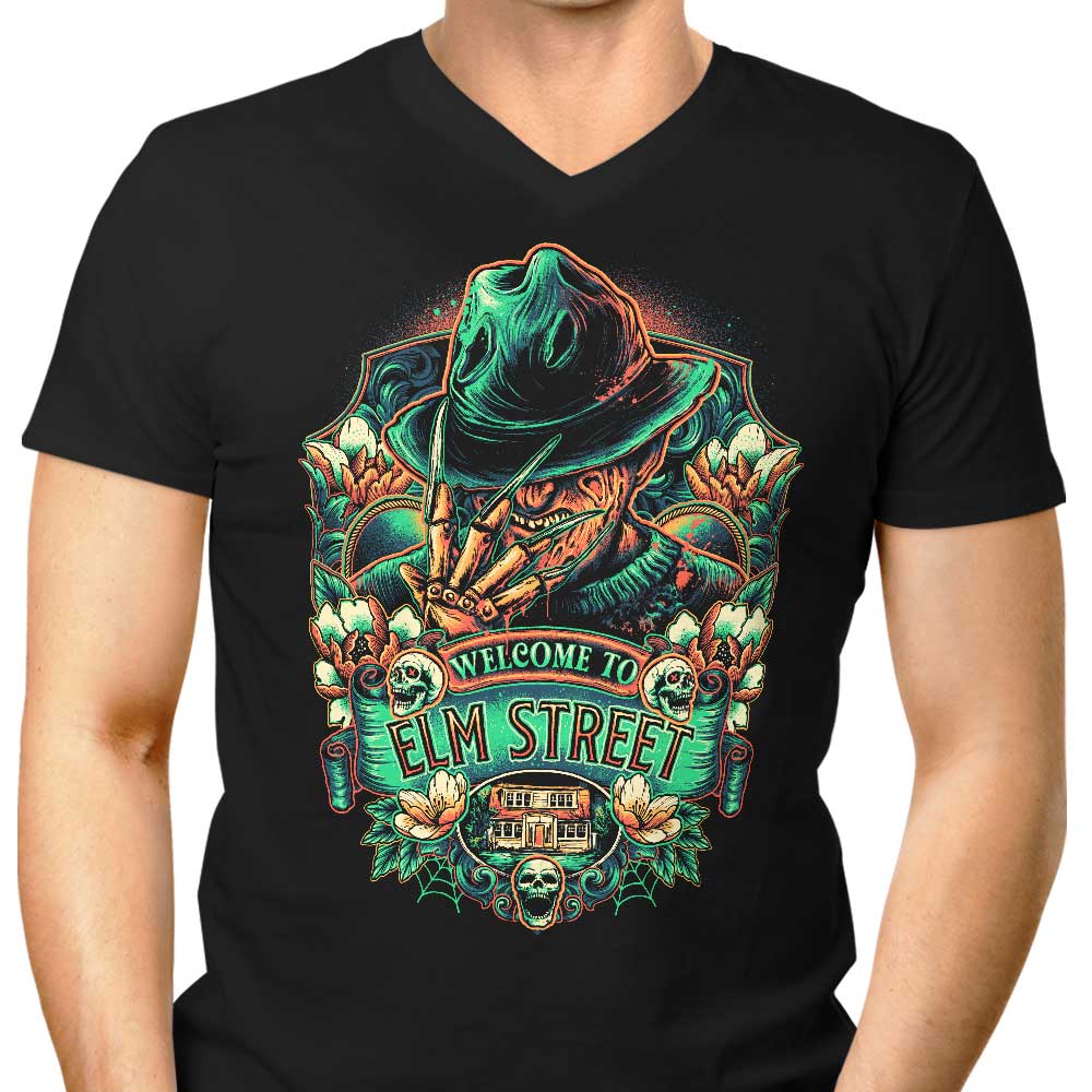 Welcome to Your Nightmare Men's V-Neck - Adult & Kids T-Shirts, Sweatshirts & Hoodies apparel design preview 1