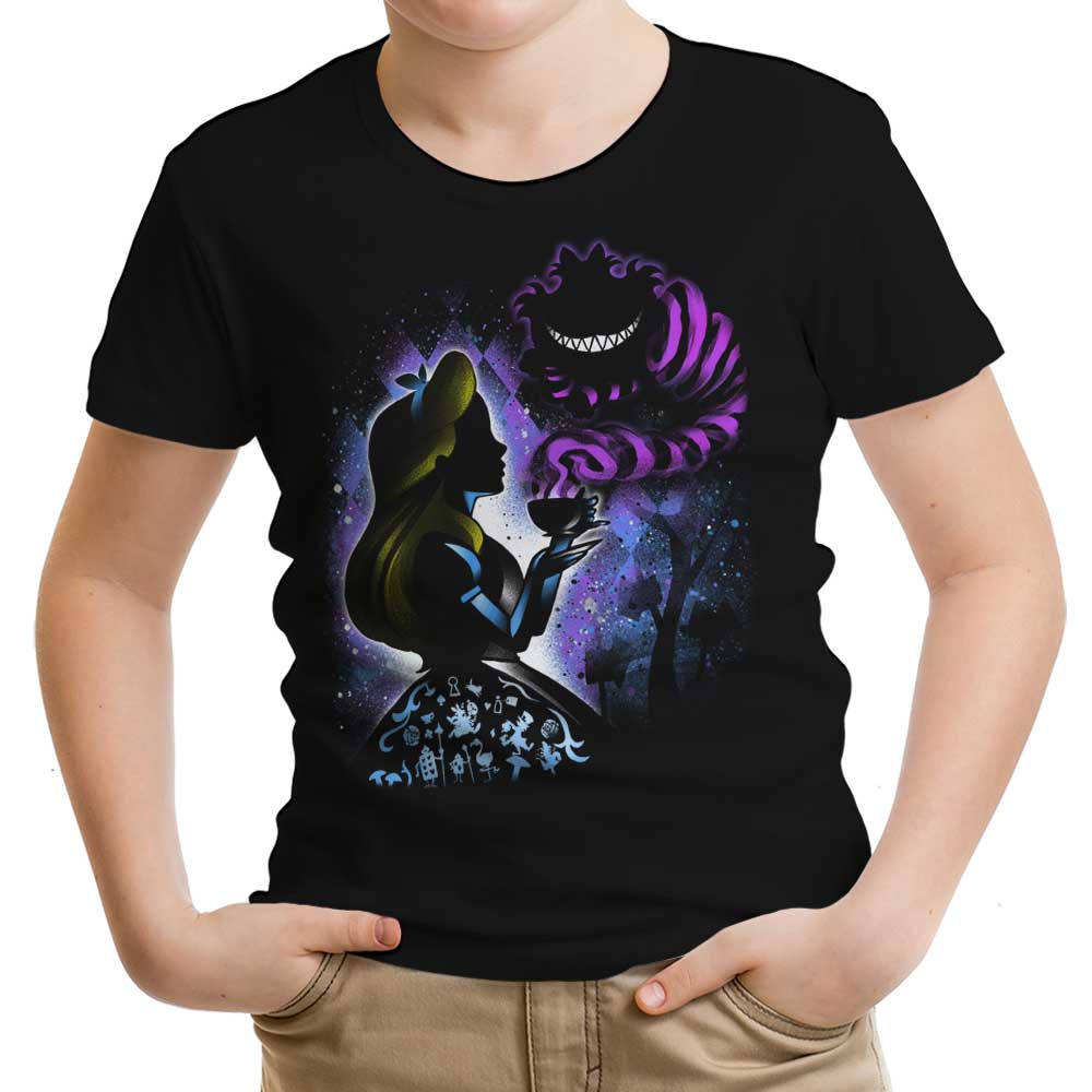 We're All Mad Here Youth Apparel - Adult & Kids T-Shirts, Sweatshirts & Hoodies apparel design preview 1