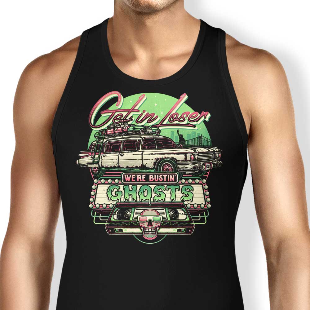 We're Bustin' Ghosts Tank Top - Adult & Kids T-Shirts, Sweatshirts & Hoodies apparel design preview 1