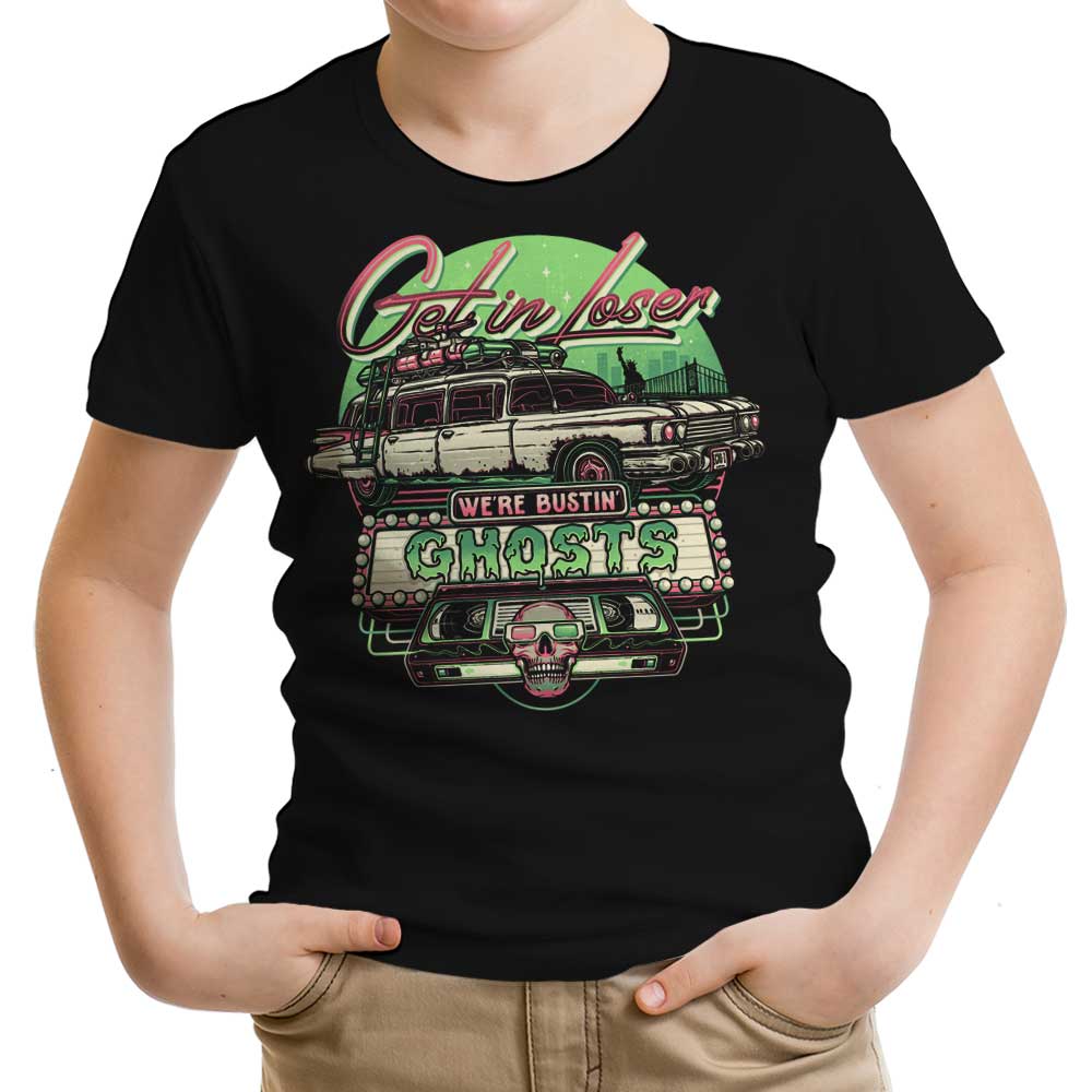 We're Bustin' Ghosts Youth Apparel - Adult & Kids T-Shirts, Sweatshirts & Hoodies apparel design preview 1