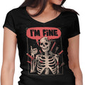 We're Fine Women's V-Neck - Adult & Kids T-Shirts, Sweatshirts & Hoodies apparel design preview 1