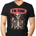 We're Fine Men's V-Neck - Adult & Kids T-Shirts, Sweatshirts & Hoodies apparel design preview 1