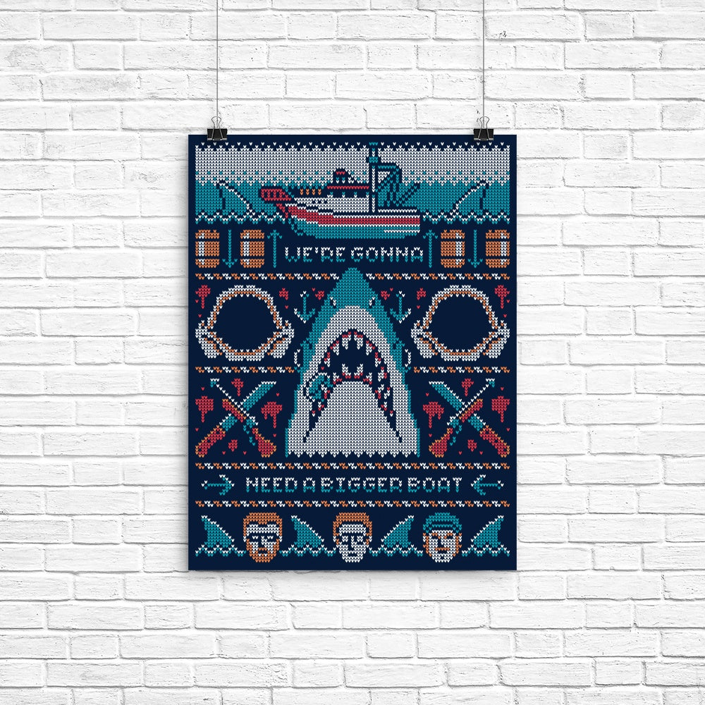 We're Gonna Need a Bigger Boat Poster - Adult & Kids T-Shirts, Sweatshirts & Hoodies apparel design preview 1