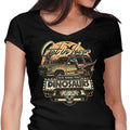 We're Running from Dinosaurs Women's V-Neck - Adult & Kids T-Shirts, Sweatshirts & Hoodies apparel design preview 1