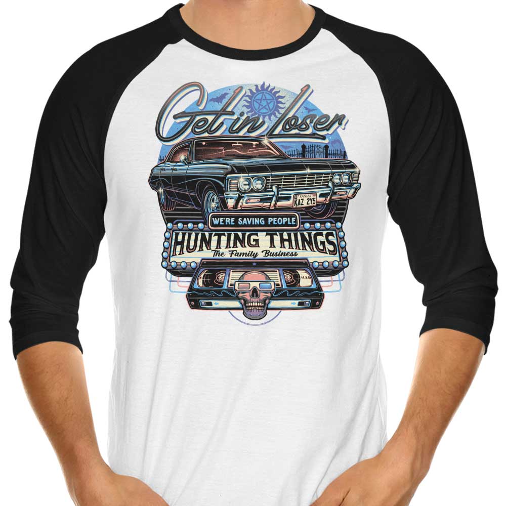 We're Saving People 3/4 Sleeve Raglan - Adult & Kids T-Shirts, Sweatshirts & Hoodies apparel design preview 1