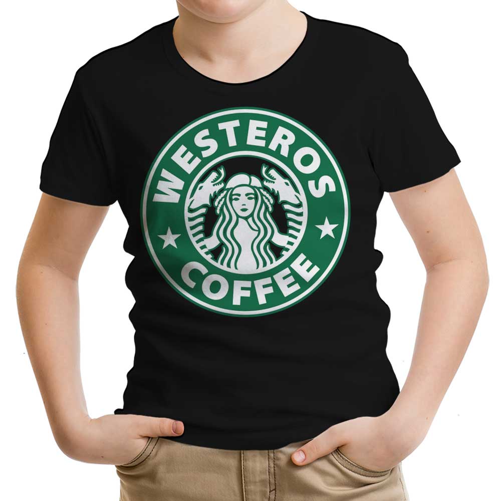 Westeros Coffee Youth Apparel - Adult & Kids T-Shirts, Sweatshirts & Hoodies apparel design preview 1