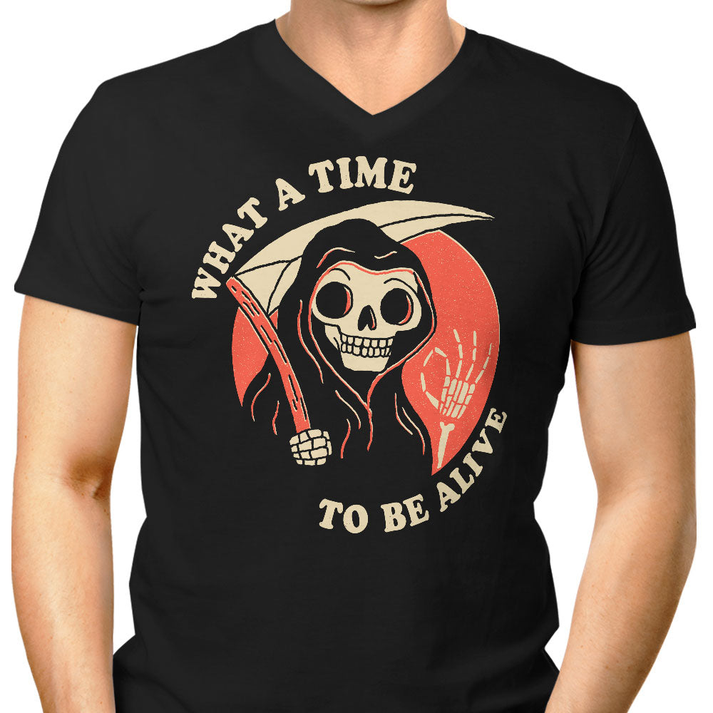 What a Time to Be Alive Men's V-Neck - Adult & Kids T-Shirts, Sweatshirts & Hoodies apparel design preview 1