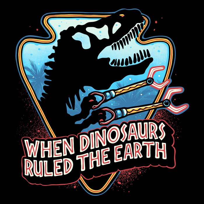 When Dinosaurs Ruled the Earth Tank Top - Adult & Kids T-Shirts, Sweatshirts & Hoodies apparel design preview 2
