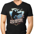 When Dinosaurs Ruled the Earth Men's V-Neck - Adult & Kids T-Shirts, Sweatshirts & Hoodies apparel design preview 1