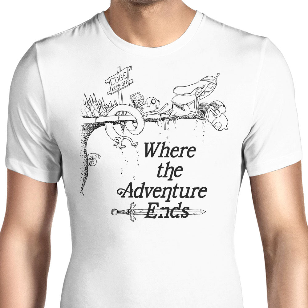 Where the Adventure Ends Men's Apparel - Adult & Kids T-Shirts, Sweatshirts & Hoodies apparel design preview 1