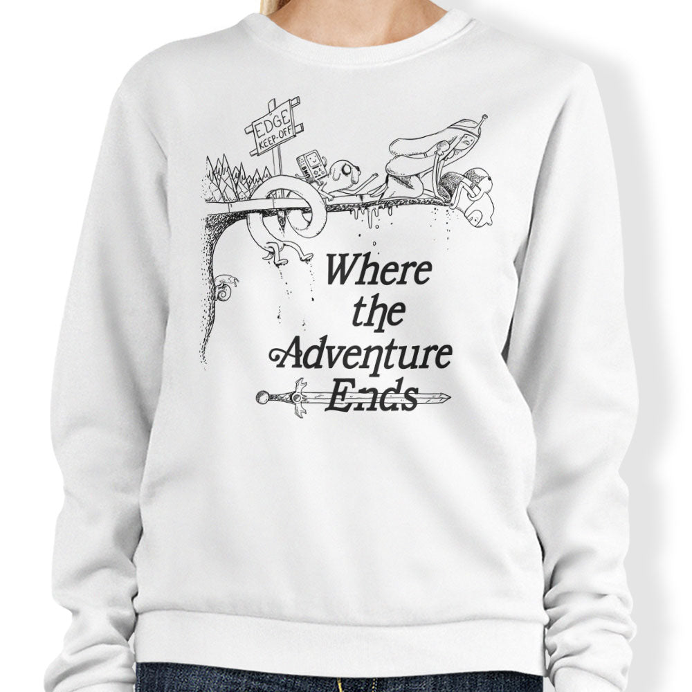Where the Adventure Ends - Adult & Kids T-Shirts, Sweatshirts & Hoodies apparel design preview 1