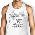 Where the Adventure Ends Tank Top - Adult & Kids T-Shirts, Sweatshirts & Hoodies apparel design preview 1