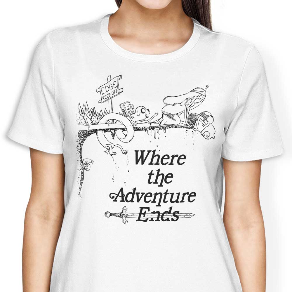 Where the Adventure Ends Women's Apparel - Adult & Kids T-Shirts, Sweatshirts & Hoodies apparel design preview 2